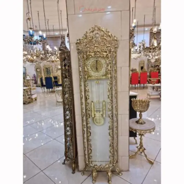 ساعت ایستاده روکش برنز رنگ ثابت و ورق زخیم کد honar441 - 2