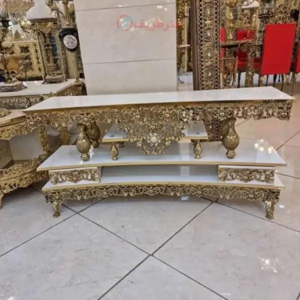 میز تلویزیون برنزی ورق ضخیم کد honar99 - 2