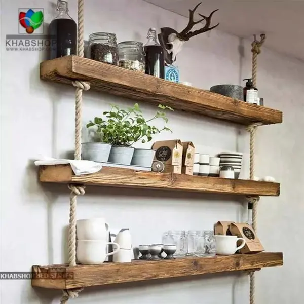 شلف سه طبقه چوبی - 6