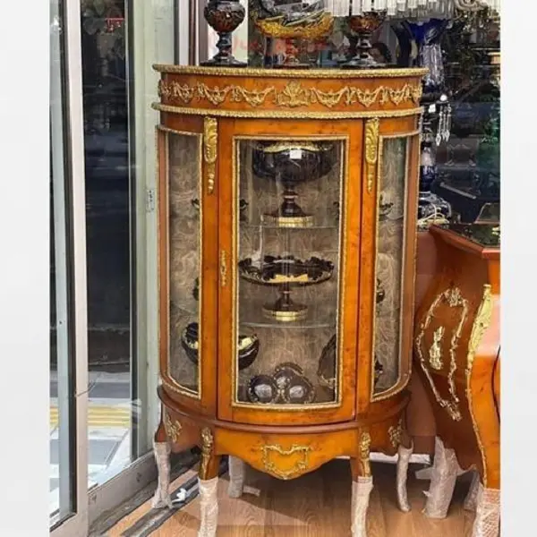 ویترین پایه دار معرق کاری شده و رنگ پولیش شده سه لایه و دارای ضمانت رنگ محصول - 2