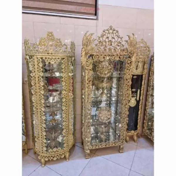 بوفه تاجدار طرح سیمرغ با کیفیت عالی و رنگ ثابت با ضخامت بالا و روکش برنز محصول اصفهان - 2