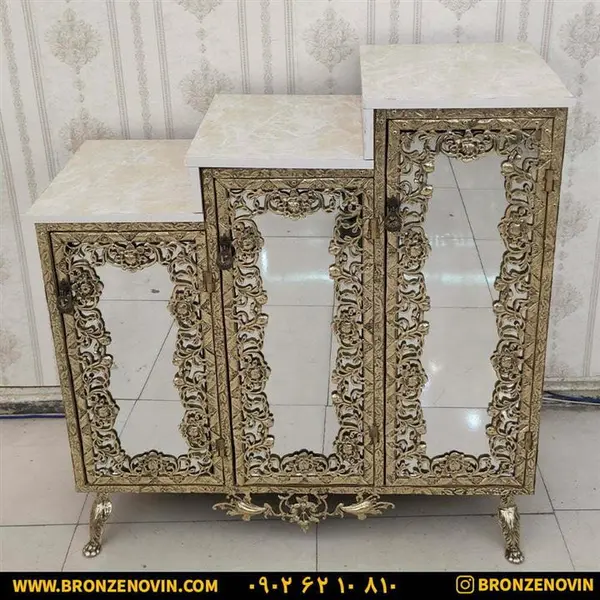 جاکفشی برنز سه تیکه مدل گل رز سنگین - 3