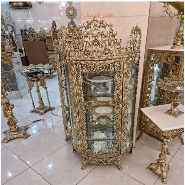 مینی بوفه طرح گل سرخ، با آبکاری درجه 1 و ماندگاری بالا و رنگ ثابت - 2