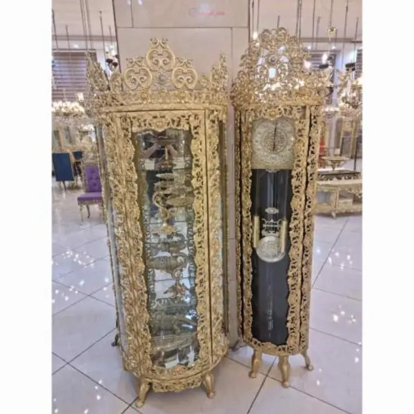 بوفه روکش برنز جادار با طرح جدید ساخته شده با ورق ضخیم با رنگ ثابت کیفیت درجه 1 - 2