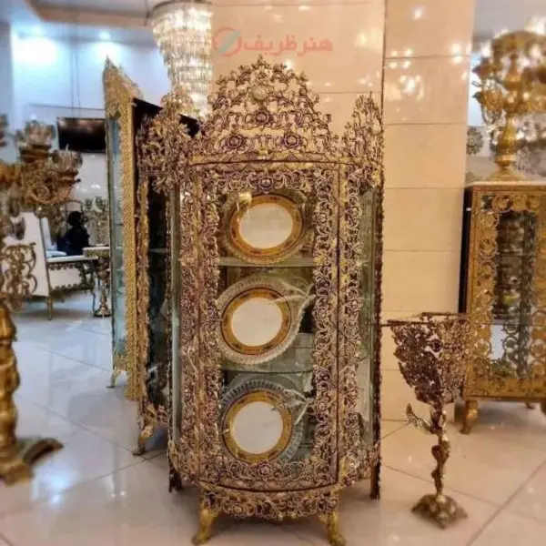 مینی بوفه روکش برنز، مدل گل سرخ،آلومینیوم درجه 1، ورق ضخیم کد honar890