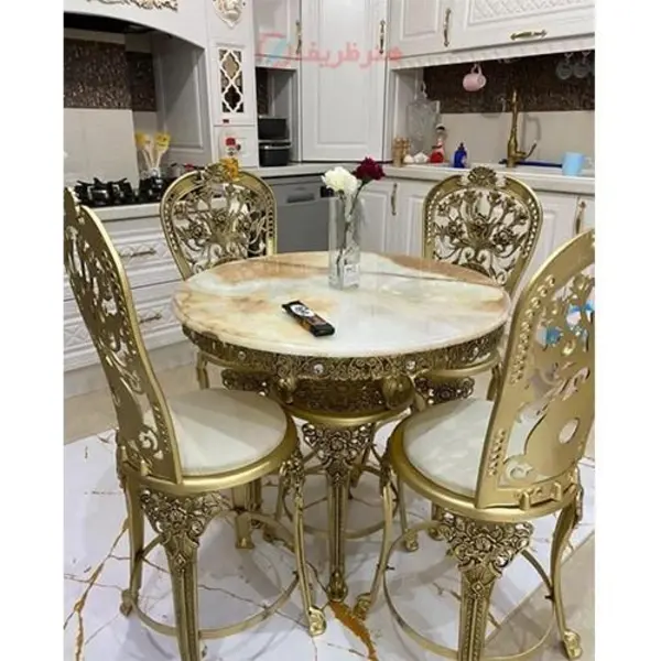 میز ناهارخوری 4 نفره آلیاژ، زیبا و با کیفیت عالی بسیار محکم با رنگ ثابت - 2
