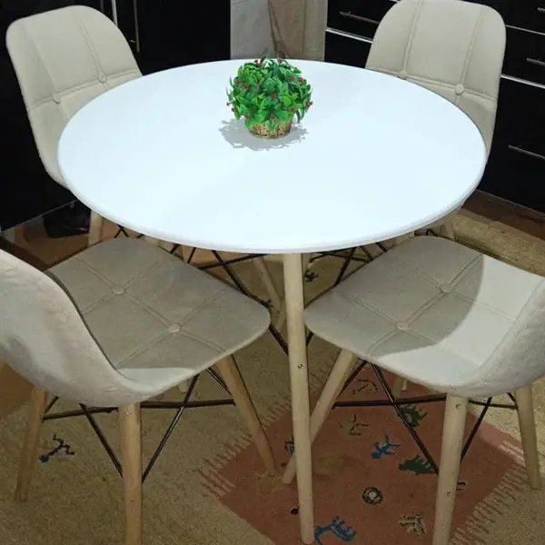 میز و صندلی ناهار خوری 4 نفره مدل مایا لمسه کد MF008 - 5
