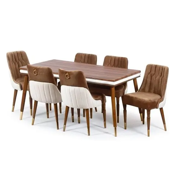 میز و صندلی ناهارخوری 6 نفره مدل luxury2posht06 - 2