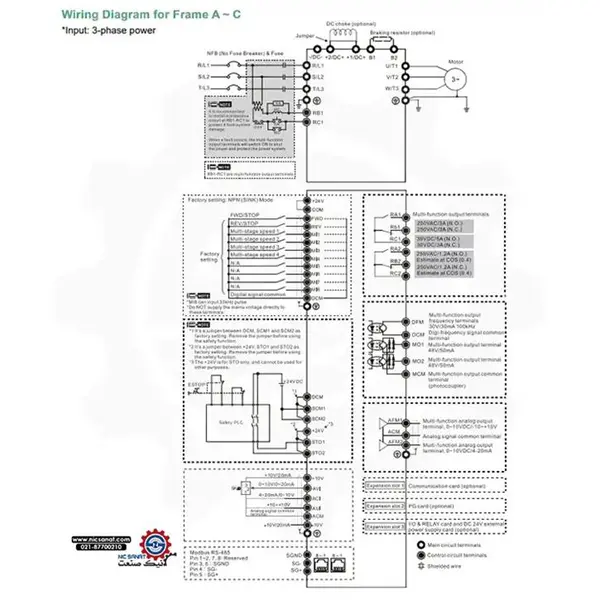 اینورتر سه فاز 7.5KW سری C2000 دلتا مدل VFD075C23A-21 - 2