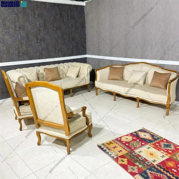 مبل کلاسیک فرانسوی چستر روما 8 نفره - 3