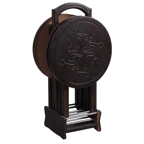 میز عسلی تاشو آکو مدل Classic-ST مجموعه 4 عددی - 2