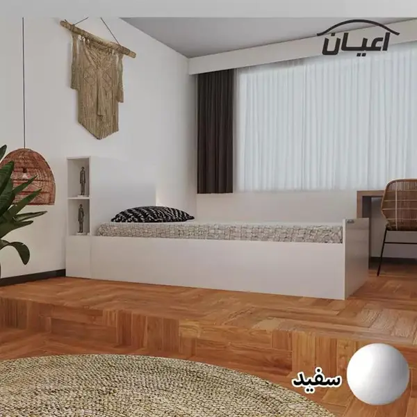 تخت خواب یکنفره اعیان مدل FH553 سایز 120x200 سانتی متر - 3