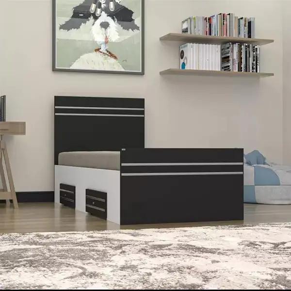 تخت خواب یک نفره اعیان مدل FH810 سایز 90x200 سانتی متر - 2
