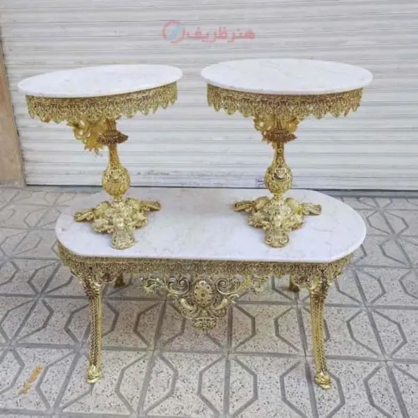 جلو مبلی جنس آلیاژ آلمینیوم آبکاری برنج کد honar16 - 2
