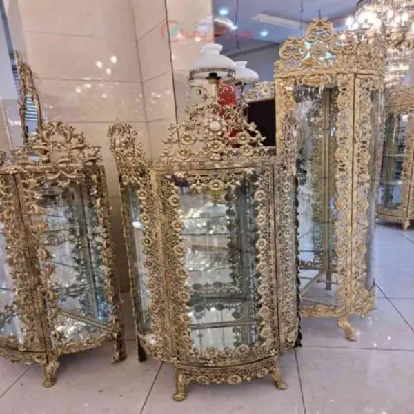 بوفه روکش برنز جادار با طرح جدید ساخته شده با ورق زخیم رنگ ثابت کد honar44 - 3