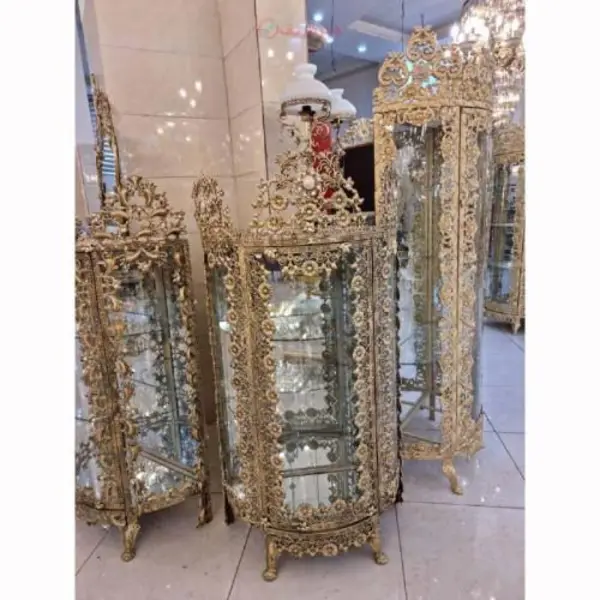 بوفه روکش برنز جادار با طرح جدید ساخته شده با ورق زخیم رنگ ثابت کد honar44 - 2