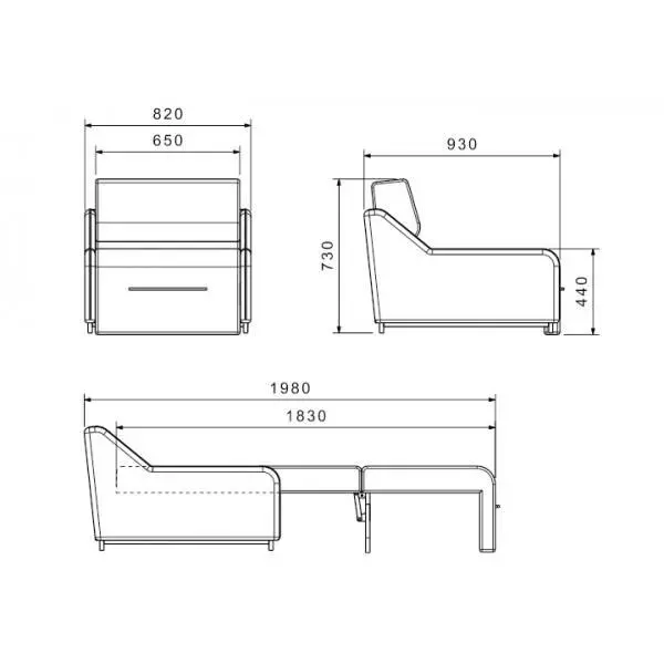 مبل تختخوابشو مدل L68 لیو - 5