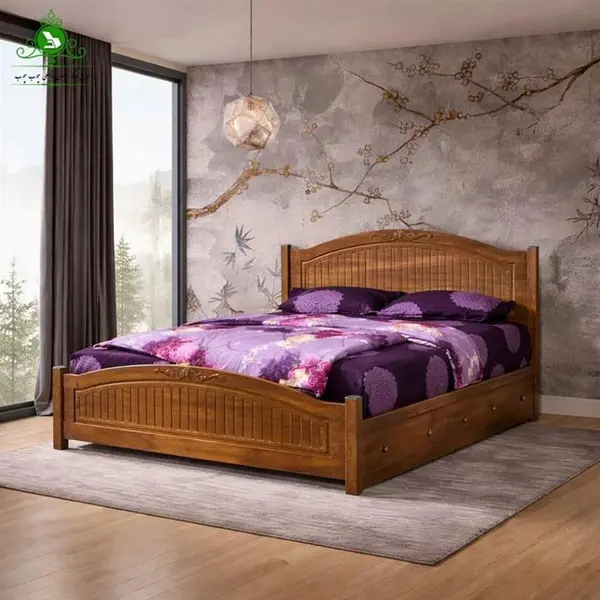 تخت خواب یک و نیم نفره MDF وکیوم مدل آرتا عرض 120 با کشو بدون تشک (پرداخت کرایه پس از تحویل) - 2