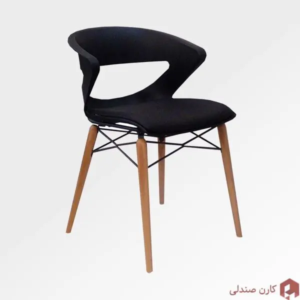 صندلی پایه چوبی تشک دار نظری مدل کیکا P851WR - 2