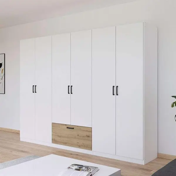 کمد لباس فلفور کابینت مدل آینه‌دار مدل SB270cm MDF - 2
