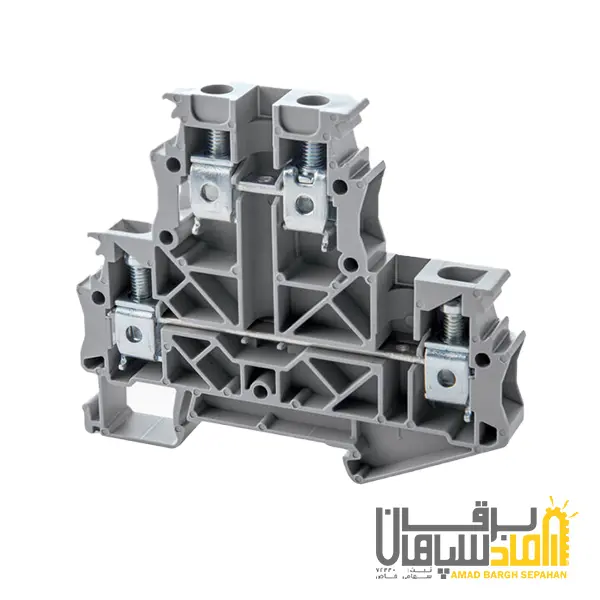 ترمینال ریلی سری پیچی دو طبقه سایز 4 DRTP2.5/4 رعد - 2