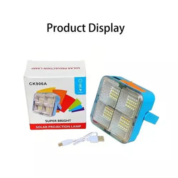 مینی پروژکتور شارژی خورشیدی مدل CK906A - 2