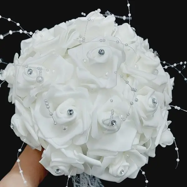 دسته گل عروس رز - 5