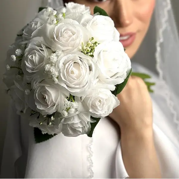 دسته گل عروس رز - 3