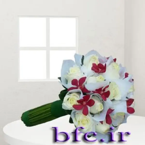 دسته گل عروس رز و ارکیده - 4