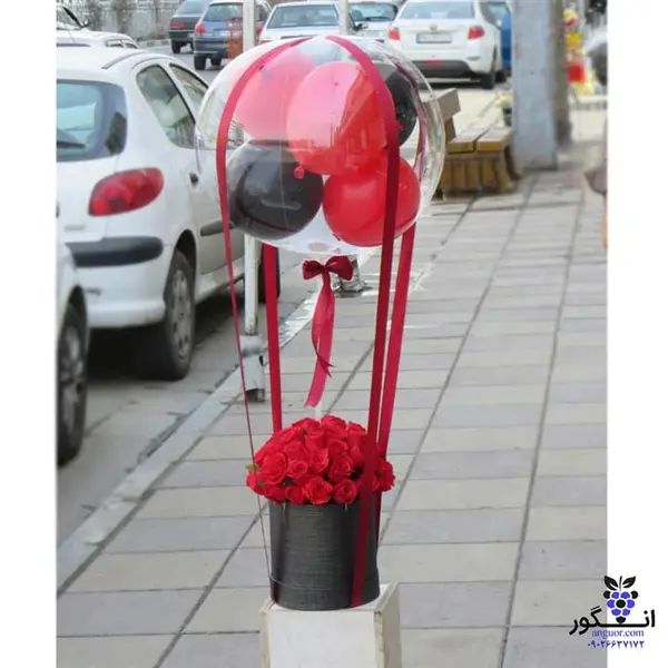 باکس گل رز و بادکنک برای تولد - 2