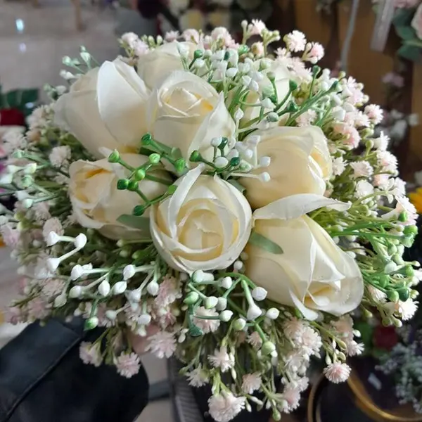 دسته گل عروس رز - 4