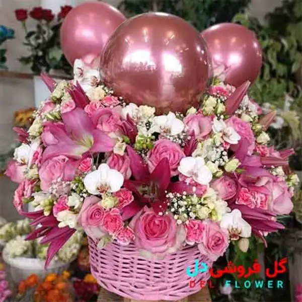 سبد گل تبریک تولد نوزاد 375 - 2