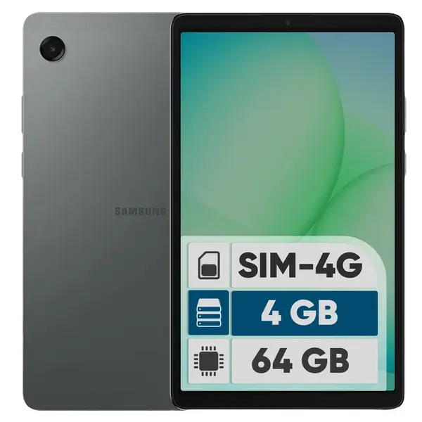 تبلت 8.7 اینچ سامسونگ مدل Galaxy Tab A11 4G ظرفیت 64 گیگابایت و رم 4 گیگابایت