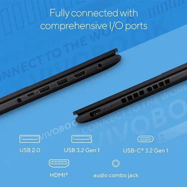 لپ تاپ 16 اینچی ایسوس مدل Vivobook 16 F1605VA-WS74-i7 1355U-24GB DDR4 3200MHz-1TB SSD-IPS-W - 6