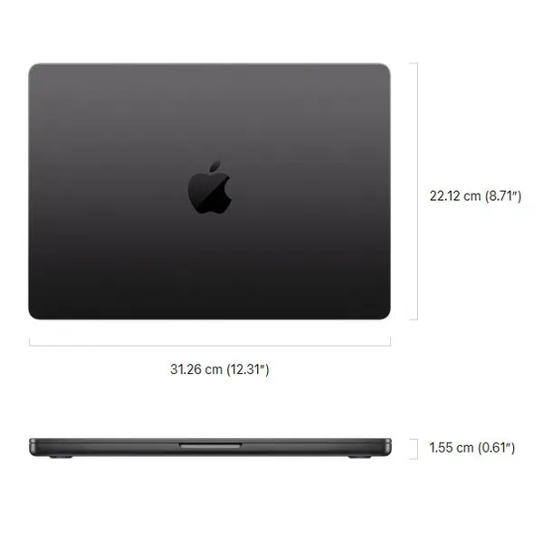 لپ تاپ 14.2 اینچی اپل مدل MacBook Pro MDE04 2025 LLA-M5-16GB RAM-512GB SSD - 5