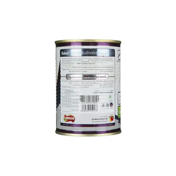 کنسرو لوبیا چیتی و قارچ چینود وزن 350 گرم - 4