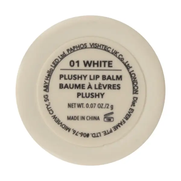 بالم لب شیگلم مدل Plushy Lip Balm 01 رنگ سفید - 2