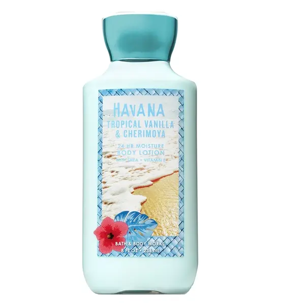 لوسیون بدن بس اند بادی ورکس مدل HAVANA TROPICAL VANILLA & CHERIMOYA حجم 236 میل