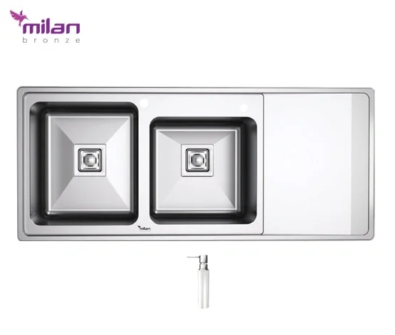 سینک ظرفشویی توکار میلان برنز مدل 6012 استیل
