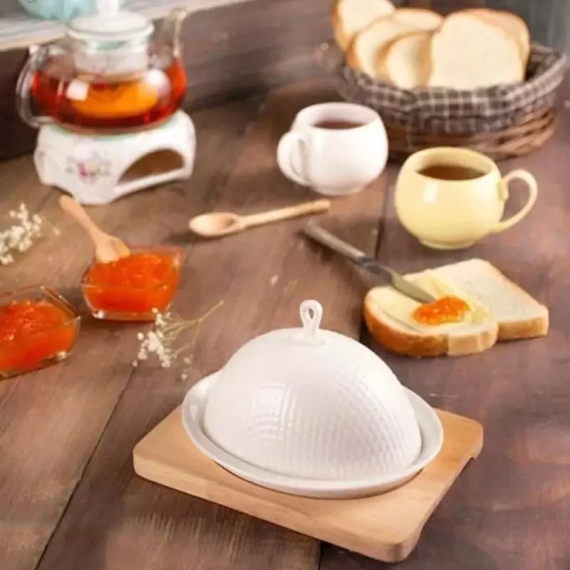 کره خوری سرامیک چوبی ریور طرح گرد کد 9569
