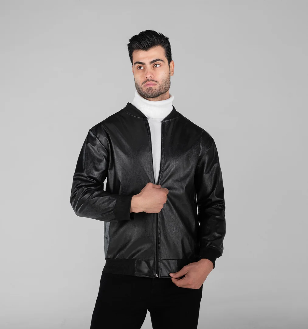 کاپشن چرم مصنوعی مردانه 48592