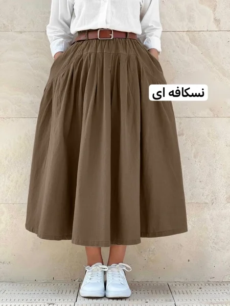 دامن زنانه لینن نمال خورشیدی کد717