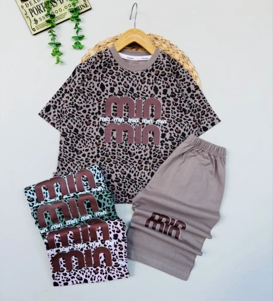 ست تیشرت شلوارک دخترانه قاصدک کد 5739