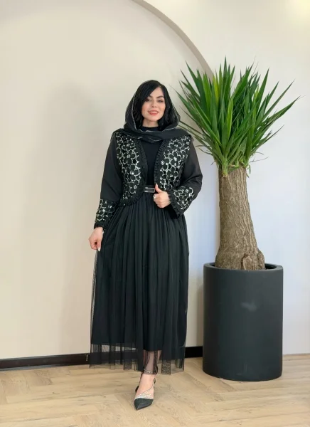 ست کت و دامن و شال مروارید پارمیس کد 2315