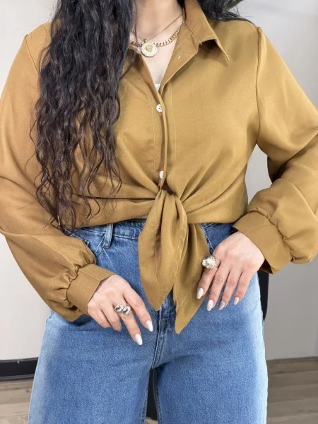شومیز زنانه گره ای بنیتا پارمیس کد 2416