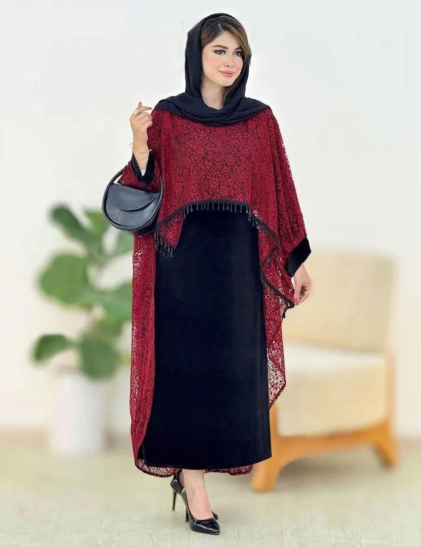 ست زنانه ماکسی و شنل طناز کد 0467