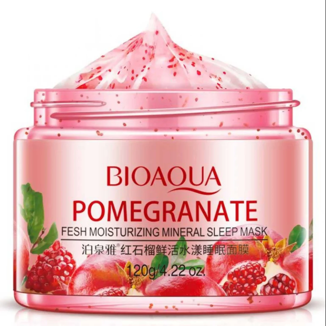 ماسک صورت شب بایوآکوا مدل pomegranate انار حجم 120 میلی لیتر