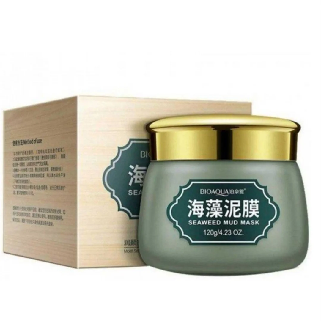 ماسک صورت بایوآکوا مدل Seaweed Mud با عصاره جلبک دریایی و خاک رس حجم 120 میلی‌ لیتر