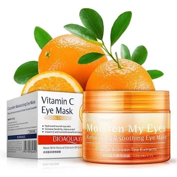 ماسک دور چشم بایوآکوا مدل Orange حاوی عصاره پرتقال و چای سبز و ویتامین C حجم 80 میلی لیتر
