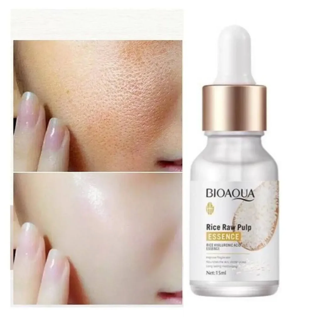 سرم پوست بایوآکوا مدل Rice Raw Pulp Hyaluronic Acid حجم 15 میلی لیتر